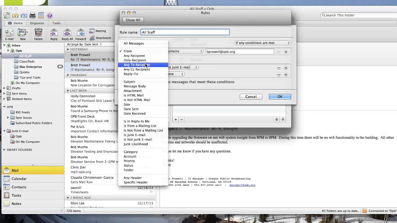syncing gmail with outlook 2011 for mac